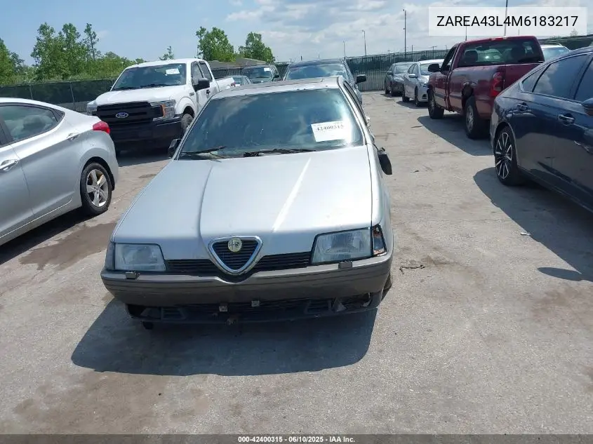 1991 Alfa Romeo 164 L VIN: ZAREA43L4M6183217 Lot: 42400315
