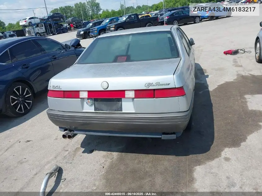 1991 Alfa Romeo 164 L VIN: ZAREA43L4M6183217 Lot: 42400315