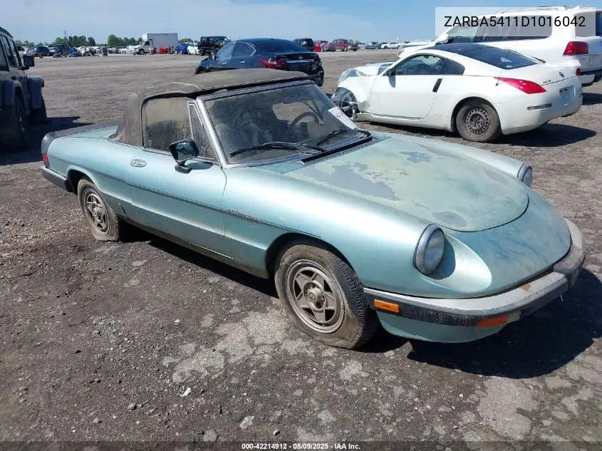 1983 Alfa Romeo Veloce 2000 Spider VIN: ZARBA5411D1016042 Lot: 42214912
