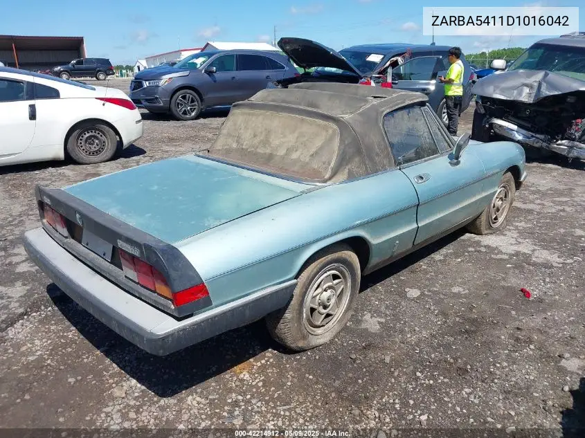 1983 Alfa Romeo Veloce 2000 Spider VIN: ZARBA5411D1016042 Lot: 42214912