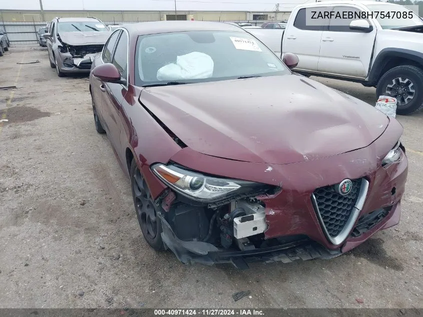 2017 Alfa Romeo Giulia Rwd VIN: ZARFAEBN8H7547085 Lot: 40971424