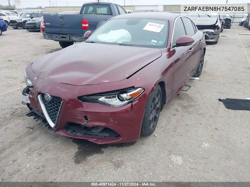2017 Alfa Romeo Giulia Rwd VIN: ZARFAEBN8H7547085 Lot: 40971424