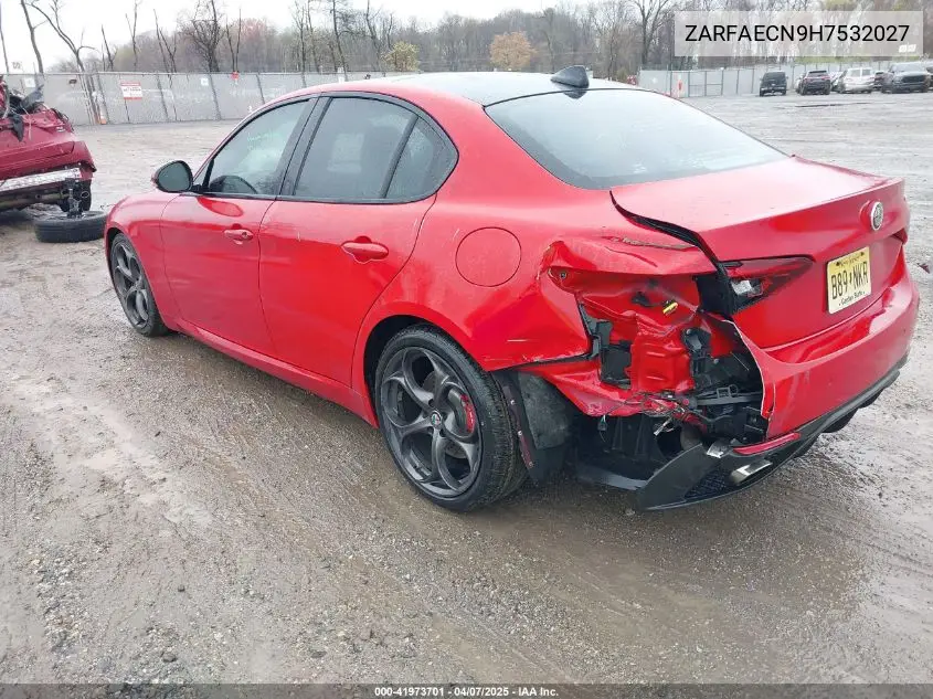 2017 Alfa Romeo Giulia Ti Rwd VIN: ZARFAECN9H7532027 Lot: 41973701
