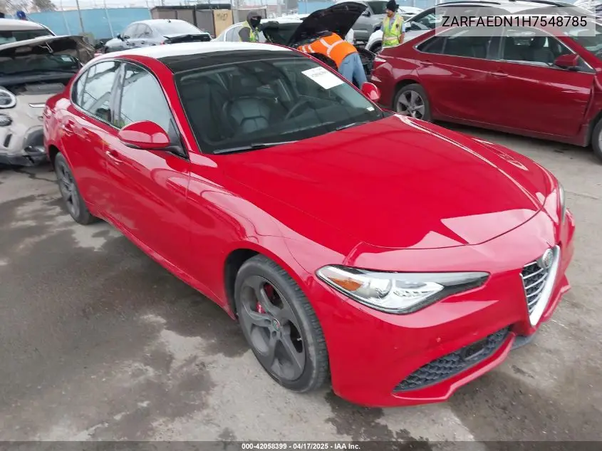 2017 Alfa Romeo Giulia Awd VIN: ZARFAEDN1H7548785 Lot: 42058399