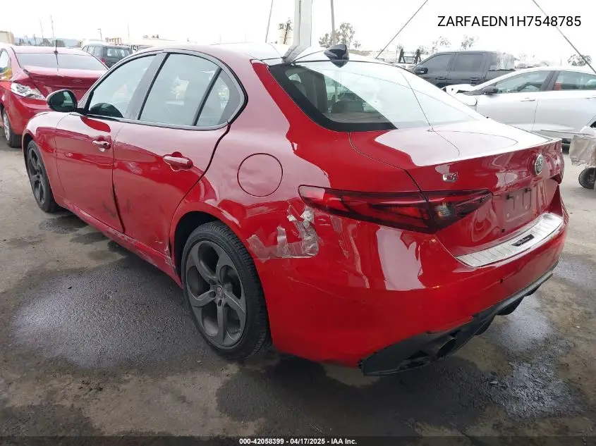 2017 Alfa Romeo Giulia Awd VIN: ZARFAEDN1H7548785 Lot: 42058399