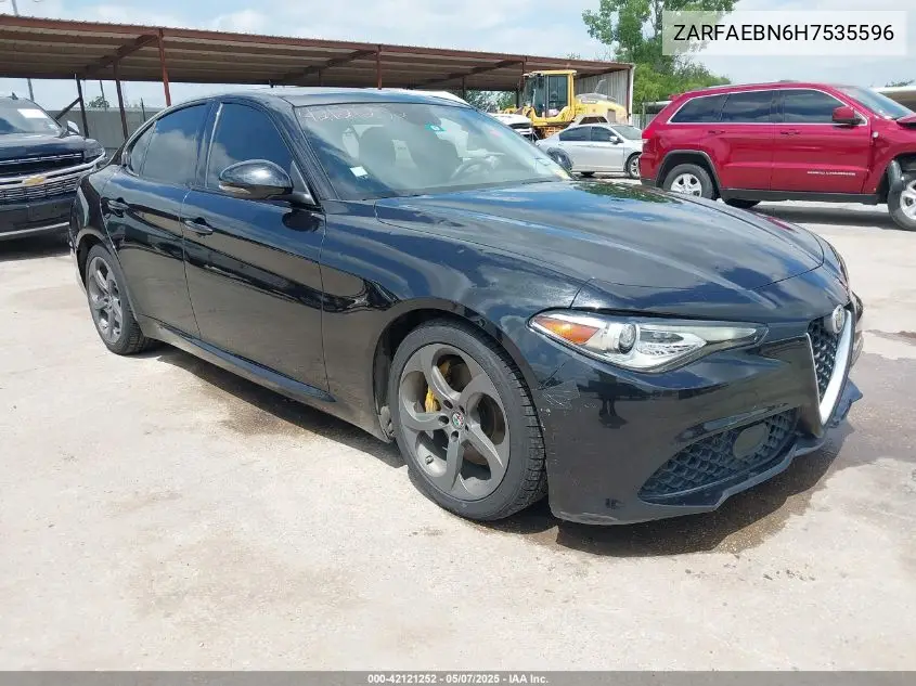 2017 Alfa Romeo Giulia Rwd VIN: ZARFAEBN6H7535596 Lot: 42121252