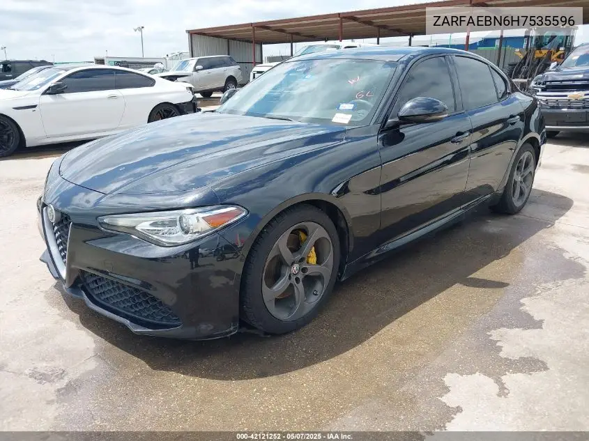 2017 Alfa Romeo Giulia Rwd VIN: ZARFAEBN6H7535596 Lot: 42121252