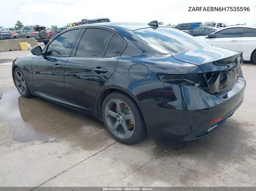 2017 Alfa Romeo Giulia Rwd VIN: ZARFAEBN6H7535596 Lot: 42121252