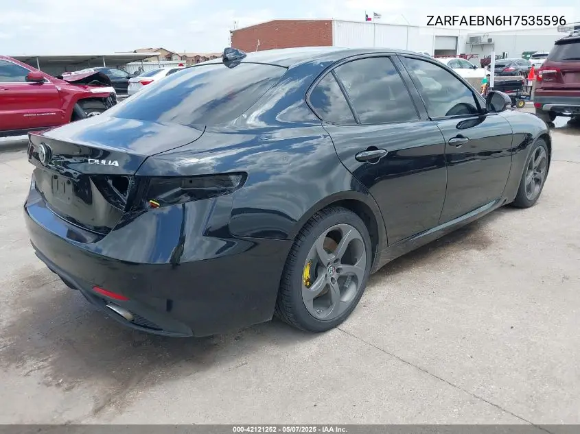 2017 Alfa Romeo Giulia Rwd VIN: ZARFAEBN6H7535596 Lot: 42121252