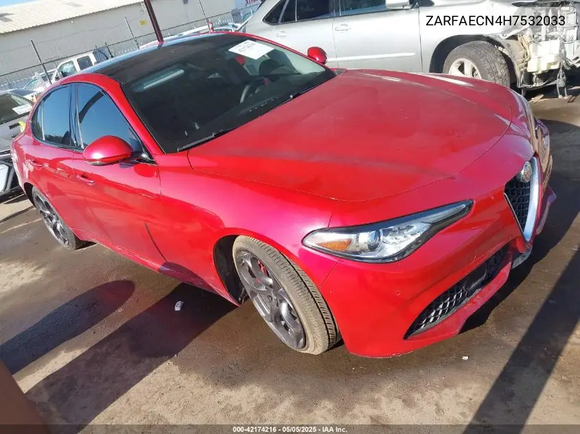 2017 Alfa Romeo Giulia Ti Rwd VIN: ZARFAECN4H7532033 Lot: 42174216