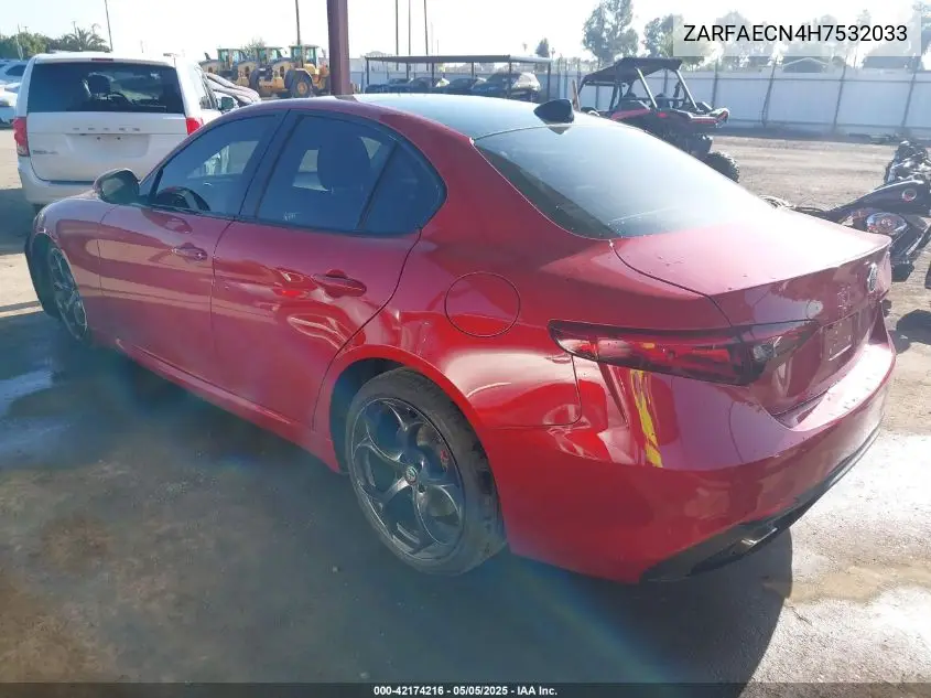 2017 Alfa Romeo Giulia Ti Rwd VIN: ZARFAECN4H7532033 Lot: 42174216