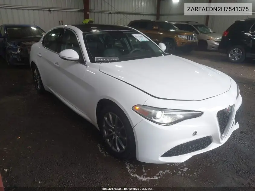 2017 Alfa Romeo Giulia Awd VIN: ZARFAEDN2H7541375 Lot: 42174545