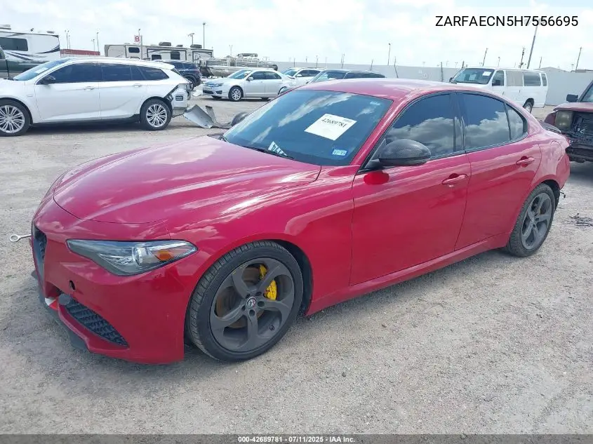 2017 Alfa Romeo Giulia Ti Rwd VIN: ZARFAECN5H7556695 Lot: 42689781