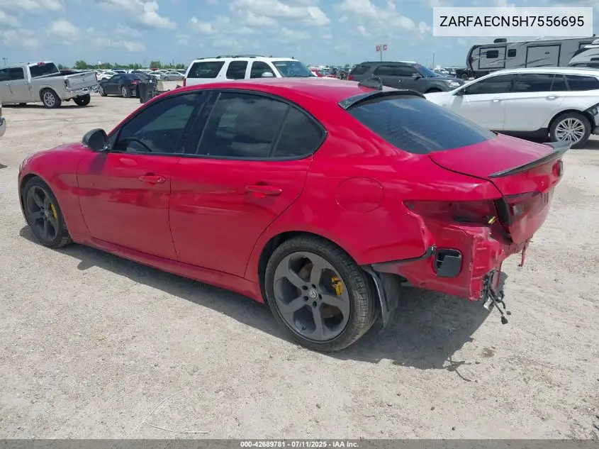 2017 Alfa Romeo Giulia Ti Rwd VIN: ZARFAECN5H7556695 Lot: 42689781
