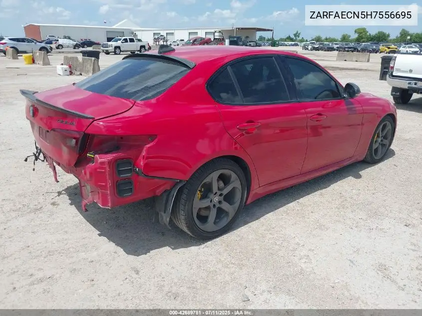 2017 Alfa Romeo Giulia Ti Rwd VIN: ZARFAECN5H7556695 Lot: 42689781