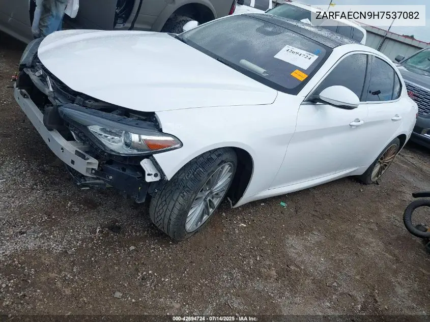 2017 Alfa Romeo Giulia Ti Rwd VIN: ZARFAECN9H7537082 Lot: 42694724