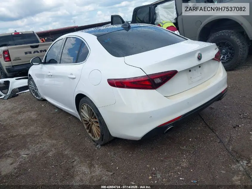 2017 Alfa Romeo Giulia Ti Rwd VIN: ZARFAECN9H7537082 Lot: 42694724