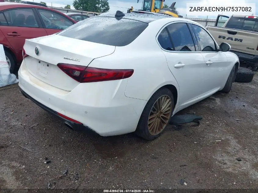 2017 Alfa Romeo Giulia Ti Rwd VIN: ZARFAECN9H7537082 Lot: 42694724
