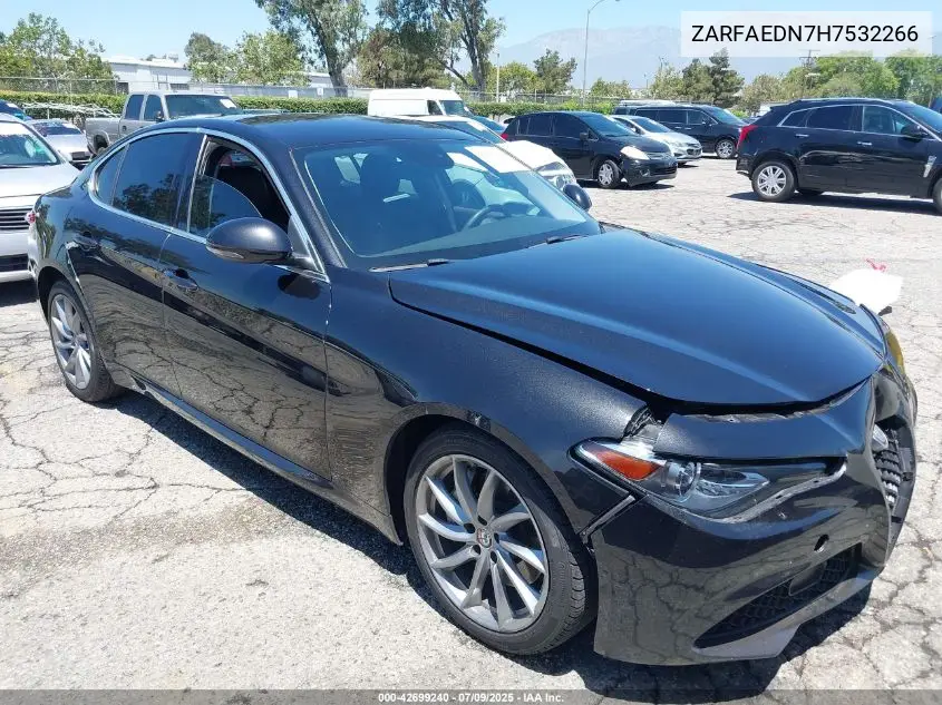 2017 Alfa Romeo Giulia Awd VIN: ZARFAEDN7H7532266 Lot: 42699240