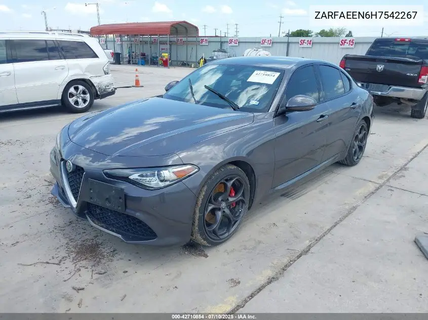 2017 Alfa Romeo Giulia Ti Awd VIN: ZARFAEEN6H7542267 Lot: 42710854