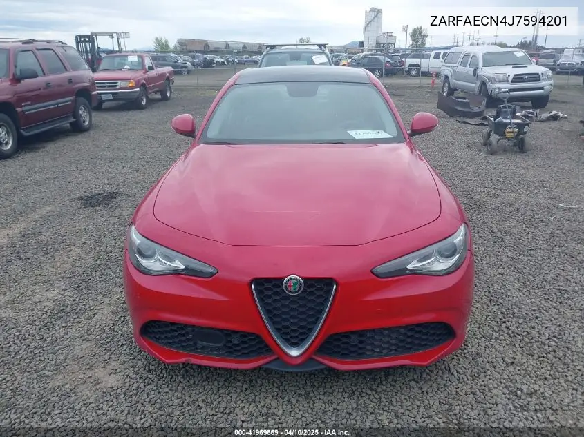 2018 Alfa Romeo Giulia Ti Sport Rwd VIN: ZARFAECN4J7594201 Lot: 41969669