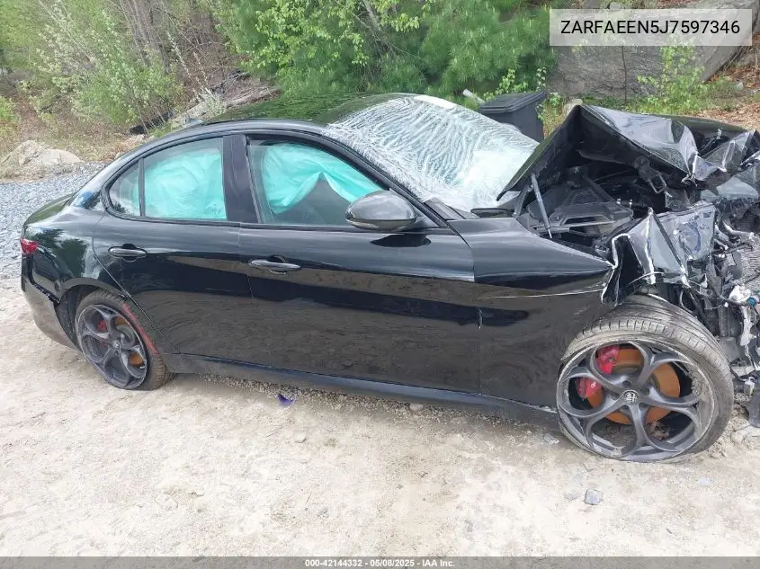 2018 Alfa Romeo Giulia Ti Sport Awd VIN: ZARFAEEN5J7597346 Lot: 42144332