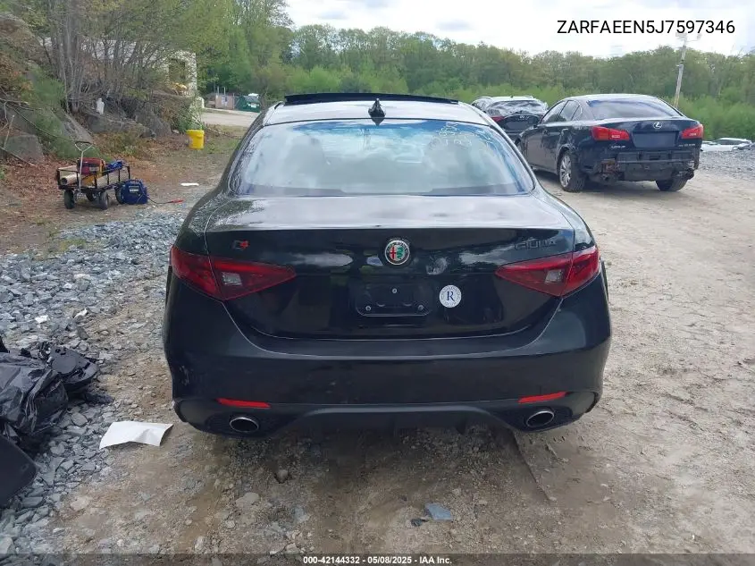 2018 Alfa Romeo Giulia Ti Sport Awd VIN: ZARFAEEN5J7597346 Lot: 42144332