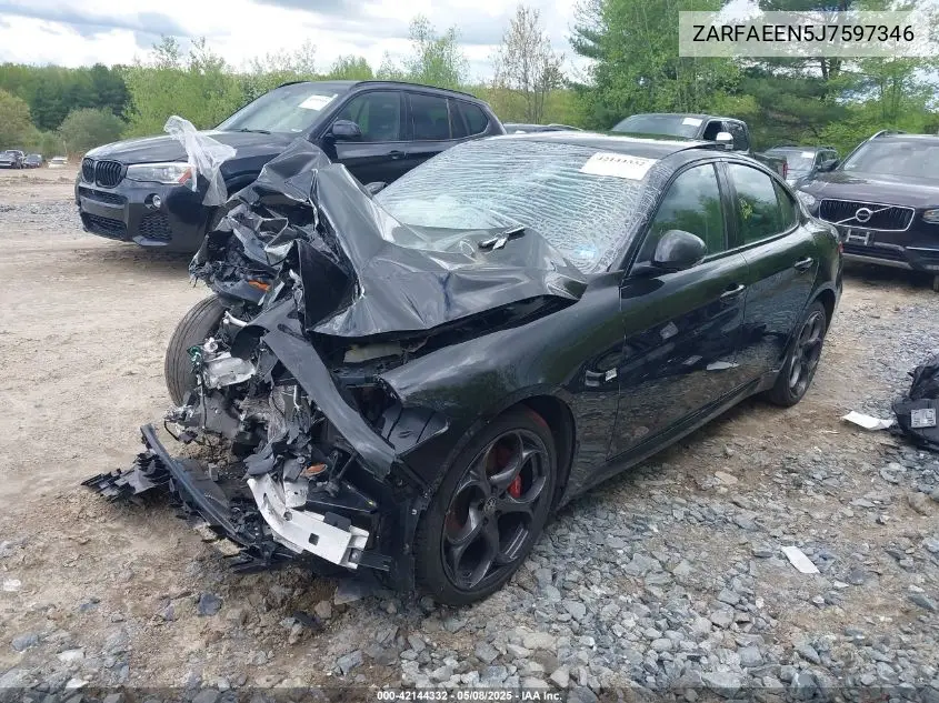 2018 Alfa Romeo Giulia Ti Sport Awd VIN: ZARFAEEN5J7597346 Lot: 42144332