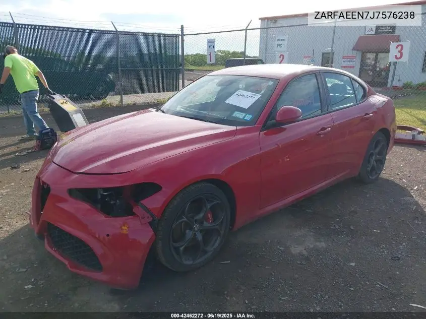2018 Alfa Romeo Giulia Ti Sport Awd VIN: ZARFAEEN7J7576238 Lot: 42462272