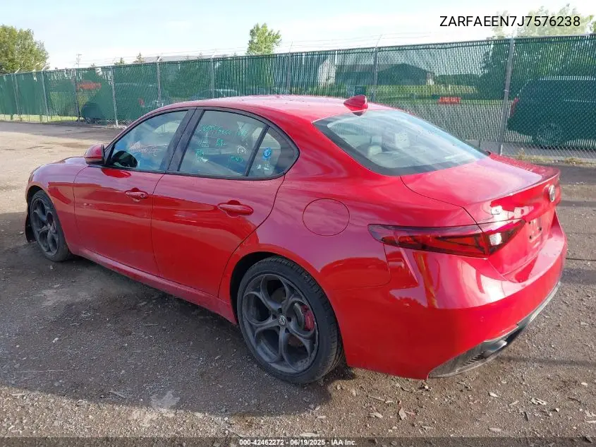 2018 Alfa Romeo Giulia Ti Sport Awd VIN: ZARFAEEN7J7576238 Lot: 42462272