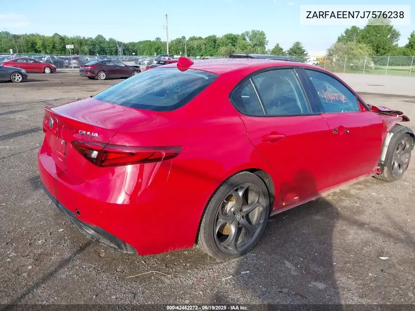 2018 Alfa Romeo Giulia Ti Sport Awd VIN: ZARFAEEN7J7576238 Lot: 42462272