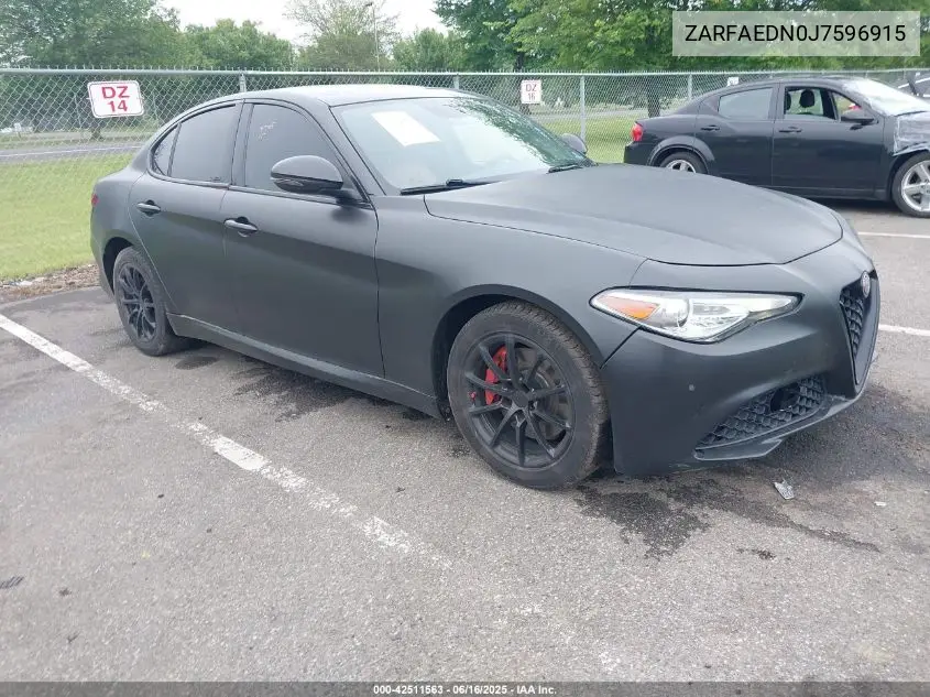 2018 Alfa Romeo Giulia Awd VIN: ZARFAEDN0J7596915 Lot: 42511563