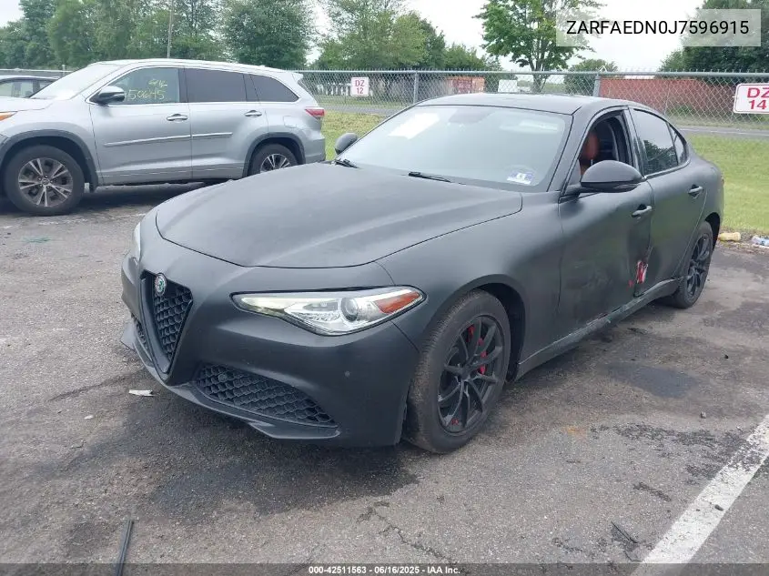 2018 Alfa Romeo Giulia Awd VIN: ZARFAEDN0J7596915 Lot: 42511563
