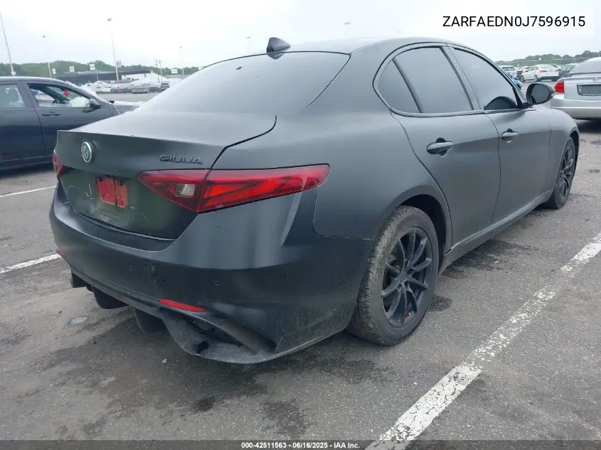2018 Alfa Romeo Giulia Awd VIN: ZARFAEDN0J7596915 Lot: 42511563