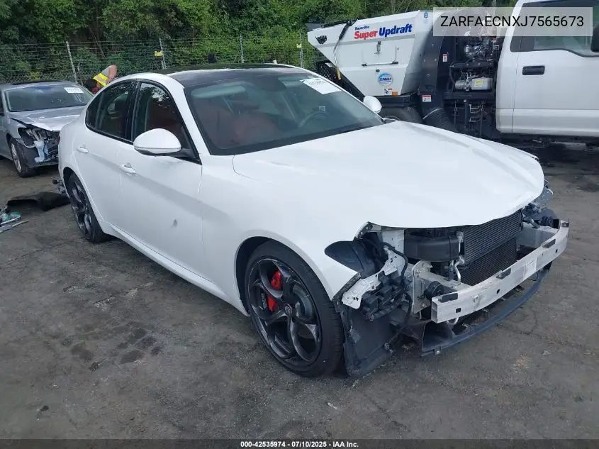 2018 Alfa Romeo Giulia Ti Sport Rwd VIN: ZARFAECNXJ7565673 Lot: 42535974