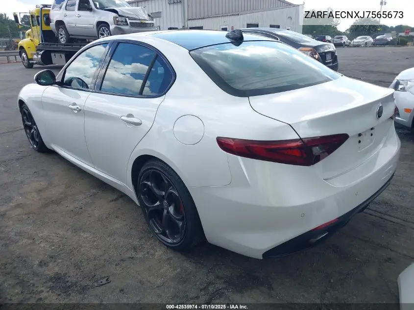 2018 Alfa Romeo Giulia Ti Sport Rwd VIN: ZARFAECNXJ7565673 Lot: 42535974