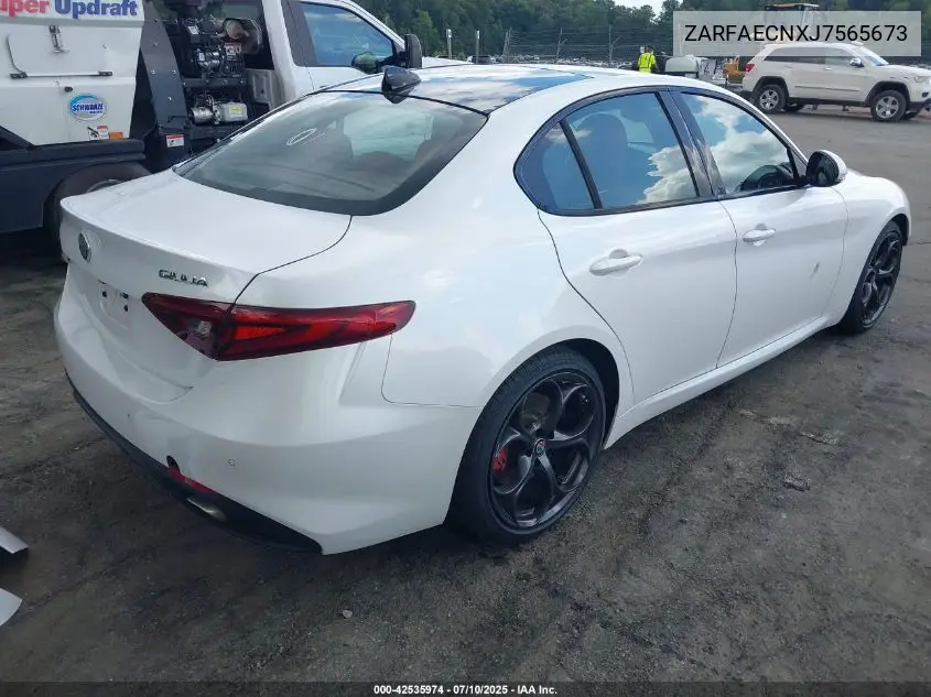 2018 Alfa Romeo Giulia Ti Sport Rwd VIN: ZARFAECNXJ7565673 Lot: 42535974