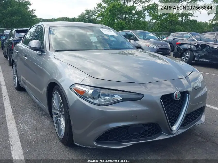 2018 Alfa Romeo Giulia Ti Lusso Rwd VIN: ZARFAECN0J7565844 Lot: 42541708