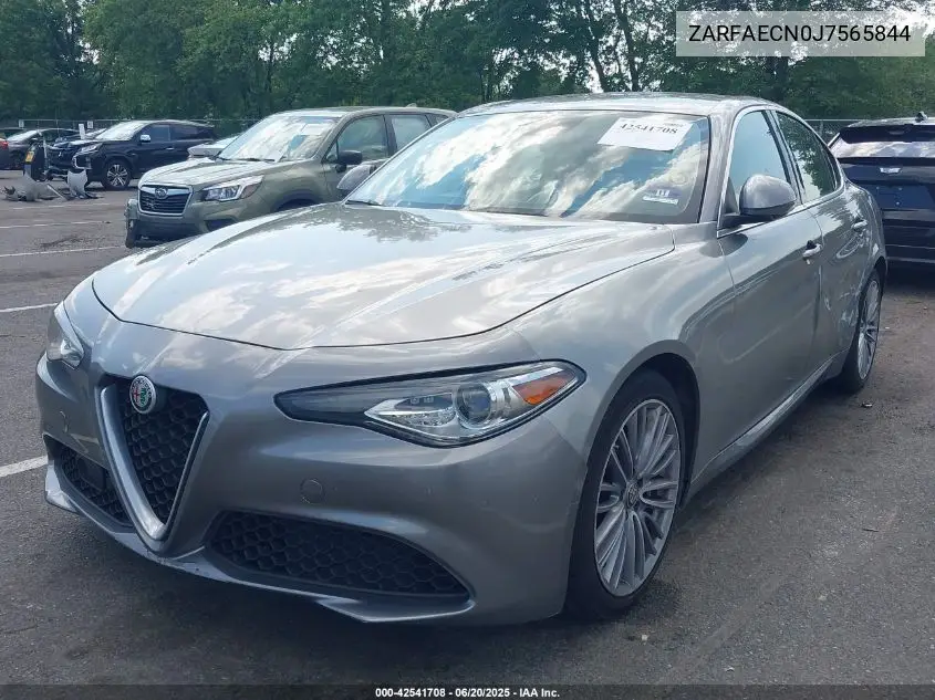 2018 Alfa Romeo Giulia Ti Lusso Rwd VIN: ZARFAECN0J7565844 Lot: 42541708