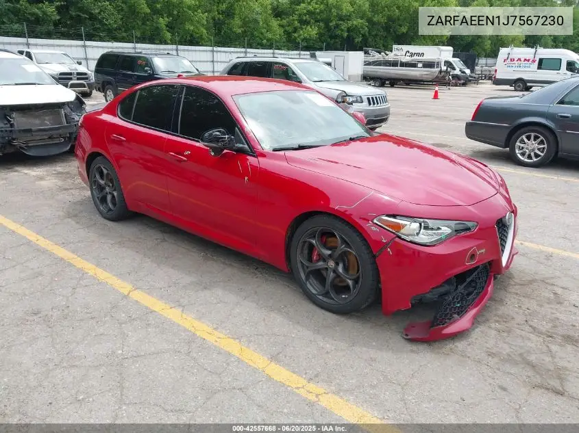 2018 Alfa Romeo Giulia Ti Sport Awd VIN: ZARFAEEN1J7567230 Lot: 42557668