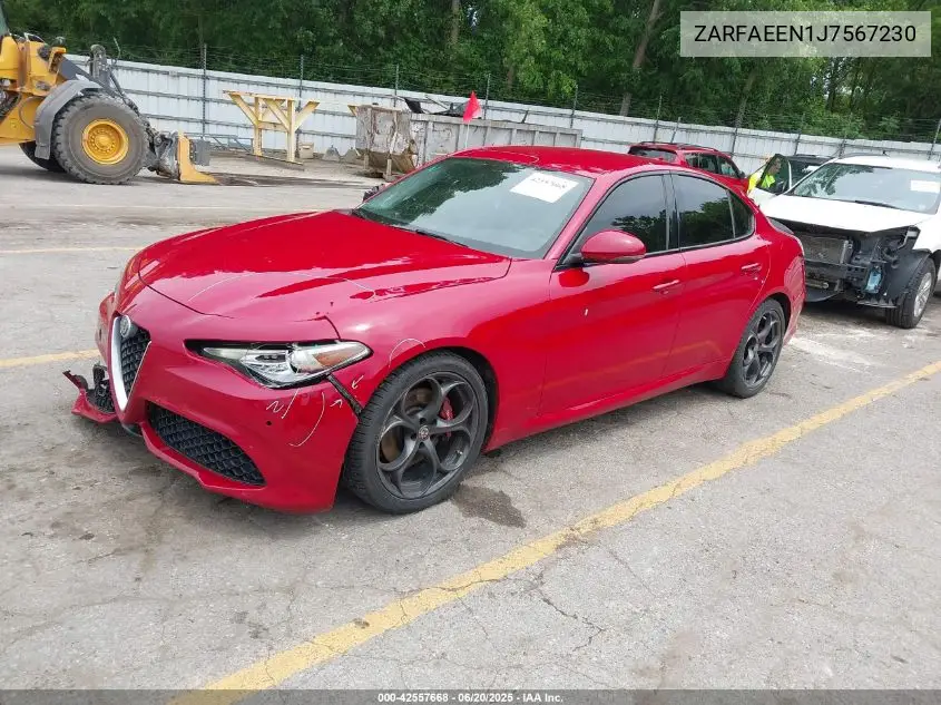 2018 Alfa Romeo Giulia Ti Sport Awd VIN: ZARFAEEN1J7567230 Lot: 42557668
