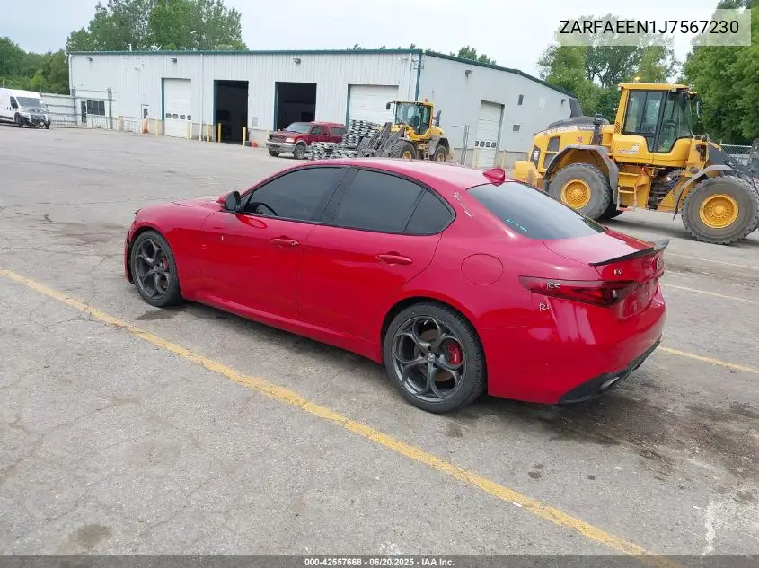 2018 Alfa Romeo Giulia Ti Sport Awd VIN: ZARFAEEN1J7567230 Lot: 42557668