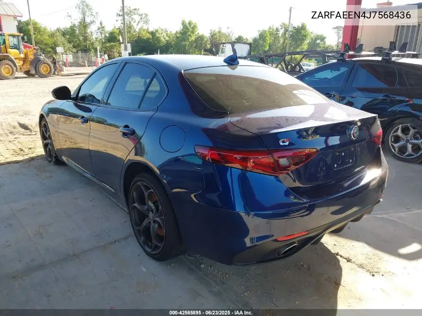 2018 Alfa Romeo Giulia Ti Sport Awd VIN: ZARFAEEN4J7568436 Lot: 42565895