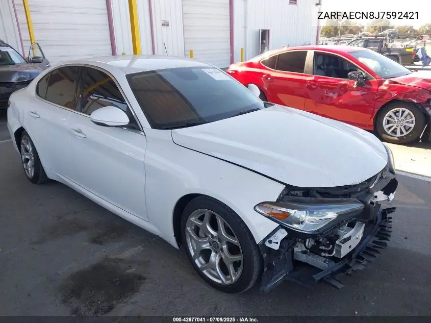 2018 Alfa Romeo Giulia Ti Rwd VIN: ZARFAECN8J7592421 Lot: 42677041