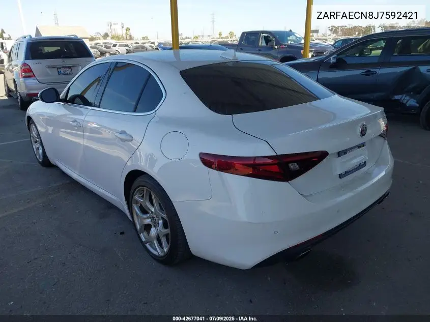 2018 Alfa Romeo Giulia Ti Rwd VIN: ZARFAECN8J7592421 Lot: 42677041