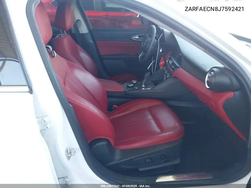2018 Alfa Romeo Giulia Ti Rwd VIN: ZARFAECN8J7592421 Lot: 42677041
