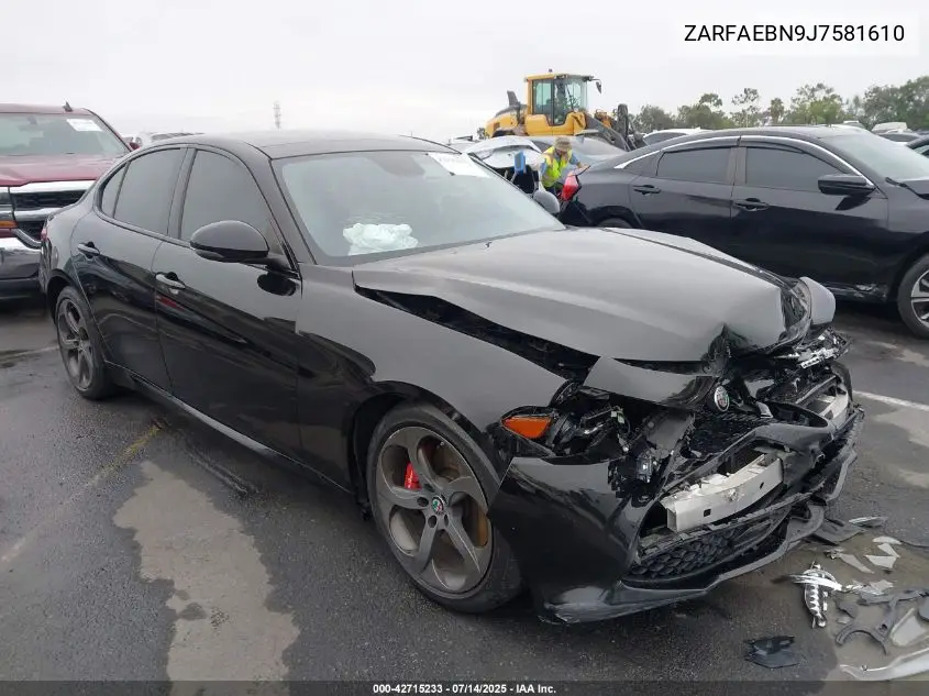 2018 Alfa Romeo Giulia VIN: ZARFAEBN9J7581610 Lot: 42715233
