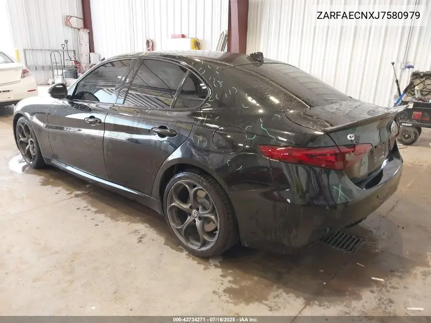 2018 Alfa Romeo Giulia Ti Sport Rwd VIN: ZARFAECNXJ7580979 Lot: 42734271