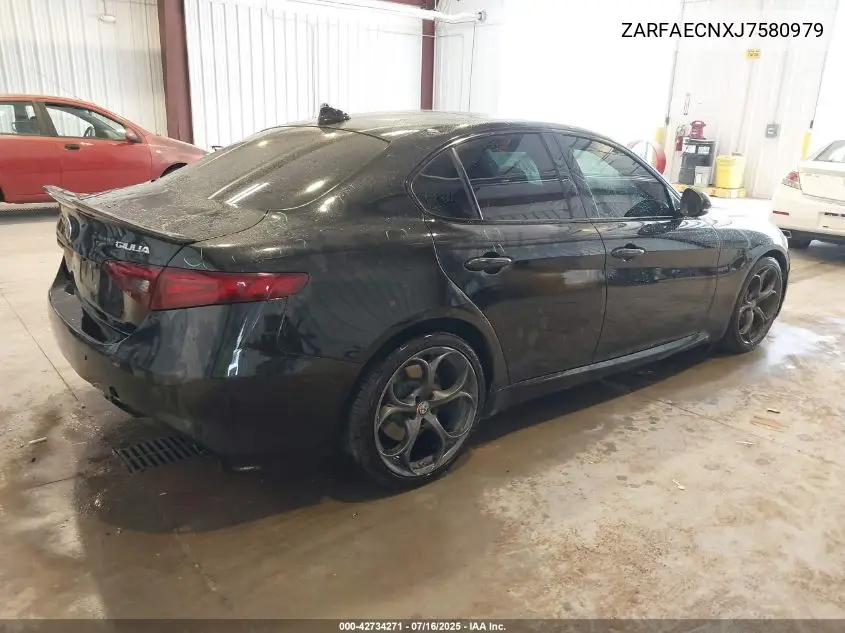 2018 Alfa Romeo Giulia Ti Sport Rwd VIN: ZARFAECNXJ7580979 Lot: 42734271