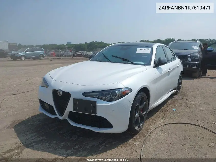 2019 Alfa Romeo Giulia Ti Sport Awd VIN: ZARFANBN1K7610471 Lot: 42662377